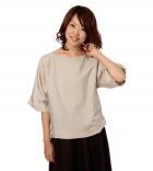 【LINK IT ALL】バックボタンブラウス