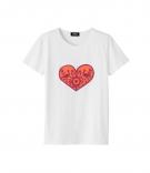 ハートプリントTシャツ