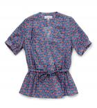 PIVOINE CHECK SILK ブラウス