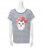 CATHY CAT ボーダーTシャツ