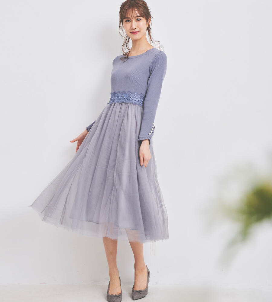 レースドッキングワンピース ワンピース ドレス Laisse Passe レッセパッセ ルック公式ファッションブランド通販サイト Look E Shop