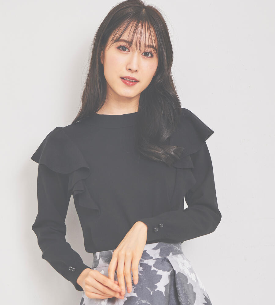 ラッフルフリルプルオーバー ニット Laisse Passe レッセパッセ ルック公式ファッションブランド通販サイト Look E Shop