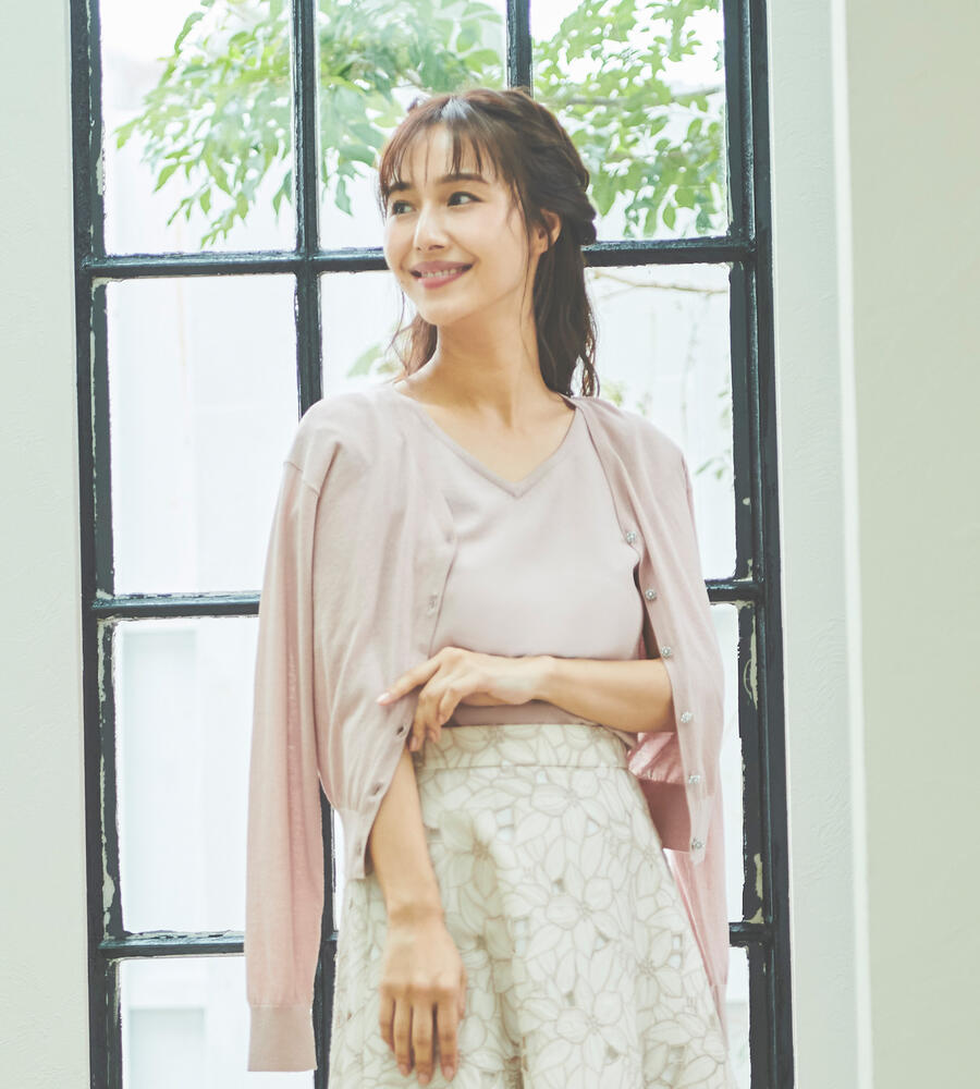 シアーカーデツイン ニット Debut De Fiore デビュードフィオレ ルック公式ファッションブランド通販サイト Look E Shop