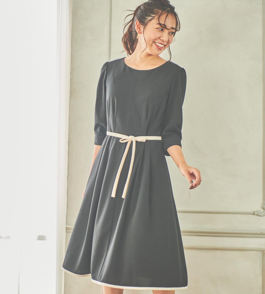 バイカラージャージーワンピース ワンピース ドレス Debut De Fiore デビュードフィオレ ルック公式ファッションブランド通販サイト Look E Shop