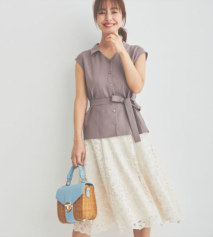 シャツブラウス レーススカートsetup スカート Debut De Fiore デビュードフィオレ ルック公式ファッションブランド通販サイト Look E Shop