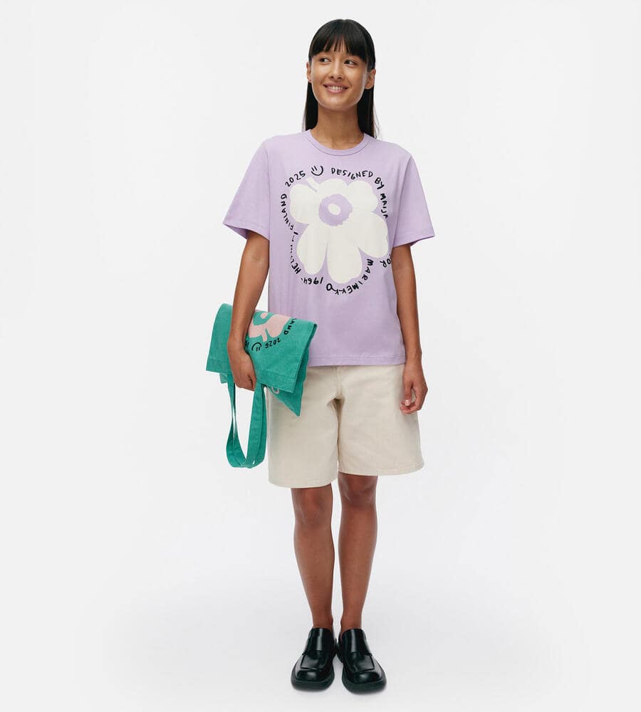 【マリメッコ】2025年　Marimekko Erna Unikko Tシャツ Marimekko｜Erna Unikko Placement Tシャツ | Rakuten Fashion