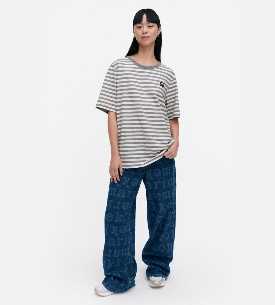 【2025SS】marimekko マリメッコ/ Tasaraita Unikko カットソー Tasaraita Unikko Tシャツ | Annika Rimala | Marimekko