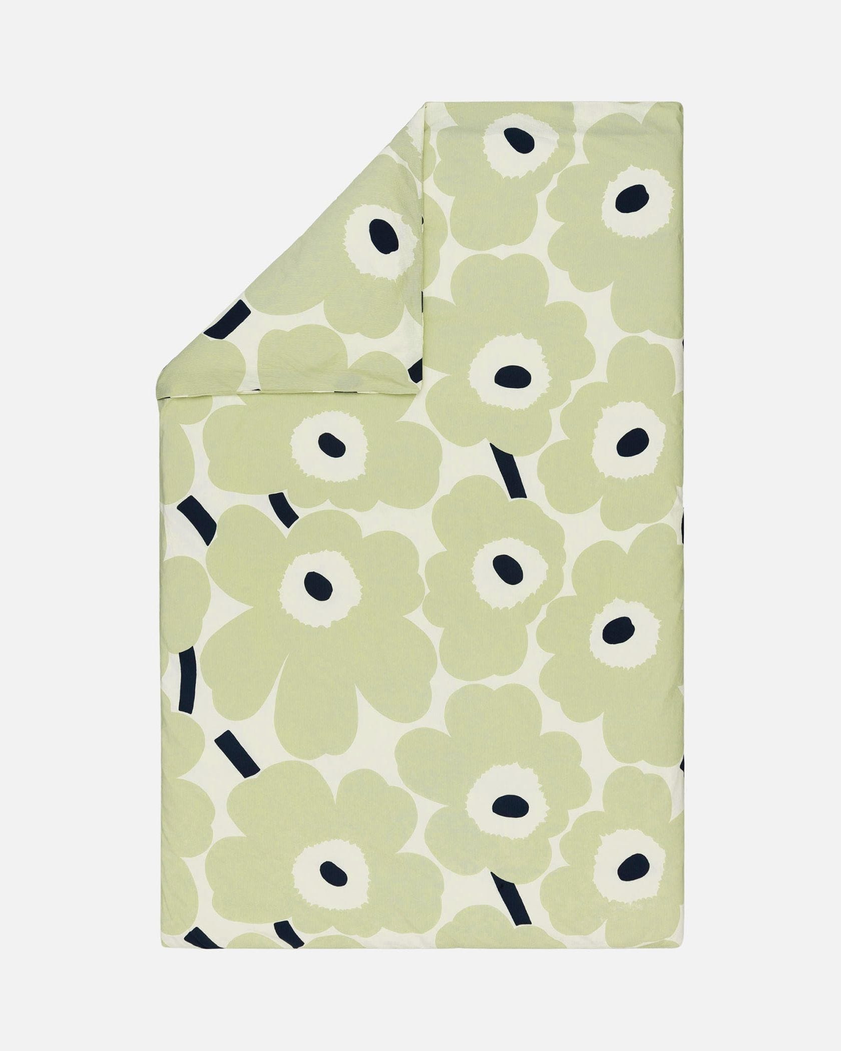 ★美品★ marimekko ウニッコ柄デュベカバー シングル ピローケース付き Unikko デュベカバー 150×210cm｜デュベカバー＆ピローケース