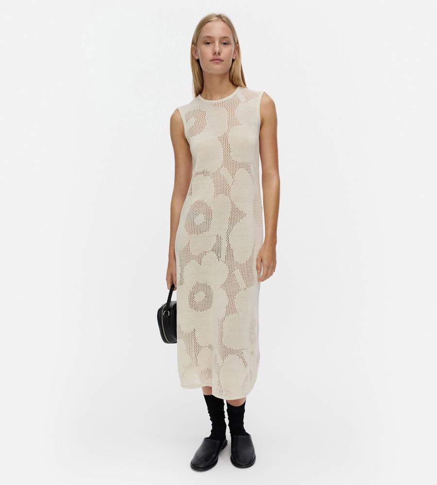 marimekko Unikko ワンピース ベージュ Luonnos Unikko ニットワンピース｜ワンピース｜Marimekko(マリメッコ