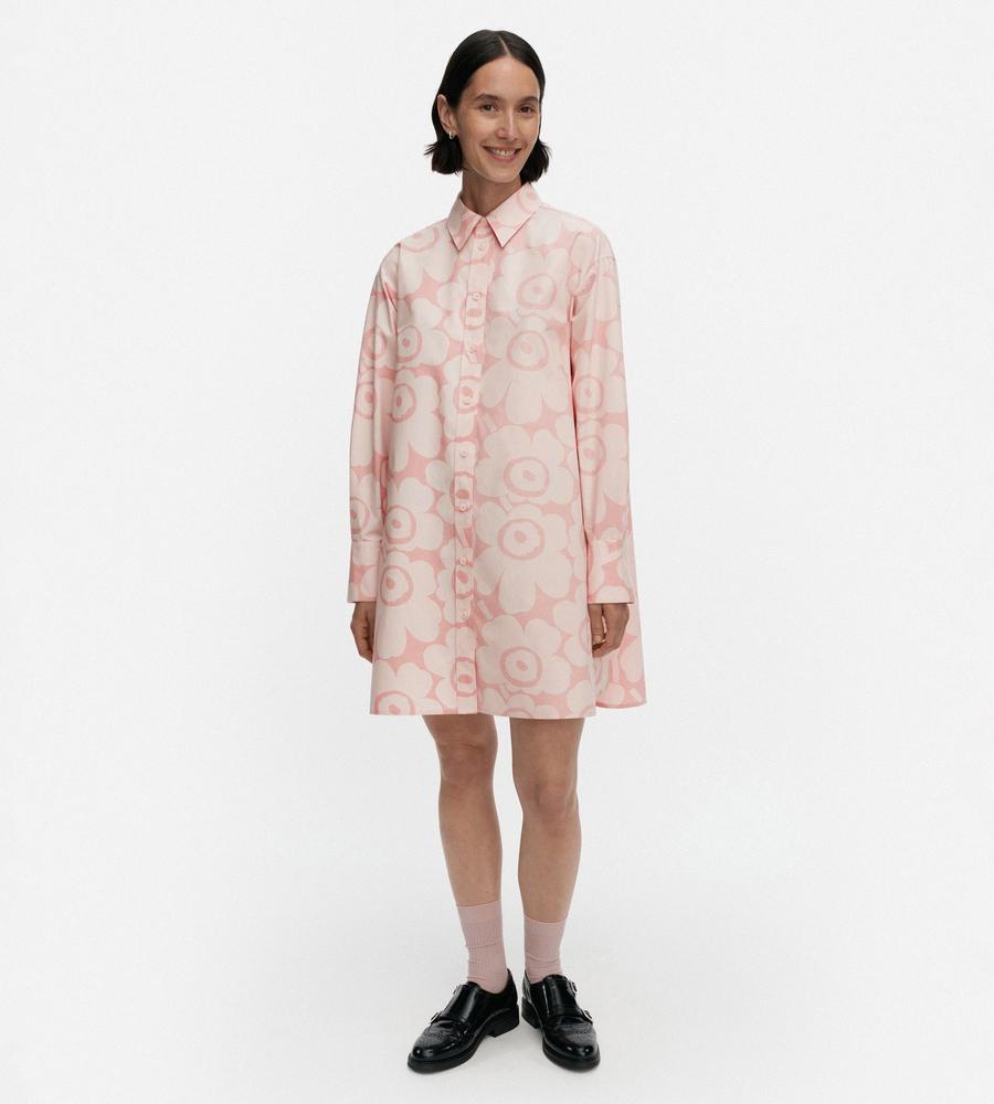 マリメッコ ウニッコ柄シャツワンピース Kuvitelma Unikko ワンピース｜手洗い可｜Marimekko(マリメッコ