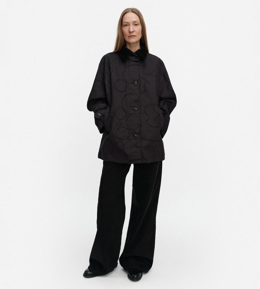 marimekko◇コート/XS/コットン/NVY/ストライプ Unikko コート marimekko◇コート/XS/コットン/NVY/ストライプ Unikko コート