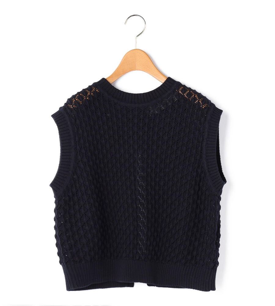 MidiUmi】メッシュニットベスト｜再値下げ｜e-Look+Plus(イー