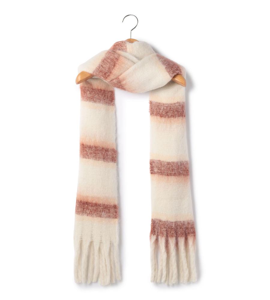 ボーダービッグフリンジマフラー｜ファッション雑貨｜POPUP