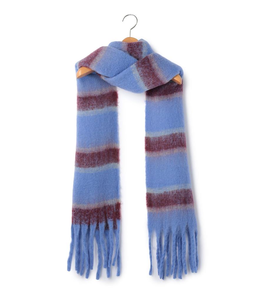 ボーダービッグフリンジマフラー｜ファッション雑貨｜POPUP