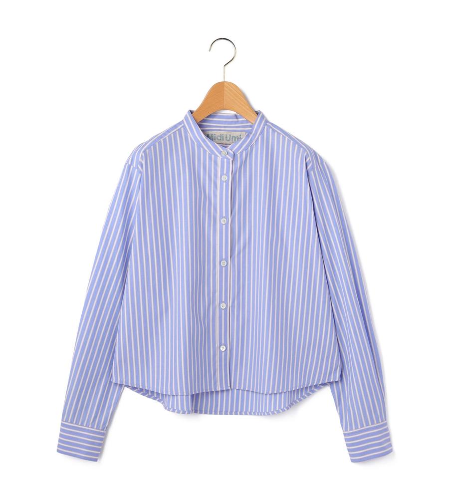 ミディウミ　クレリック　ストライプシャツ　青　25ss MidiUmi】ストライプシャツ｜セール商品一覧｜e-Look+Plus(イールック