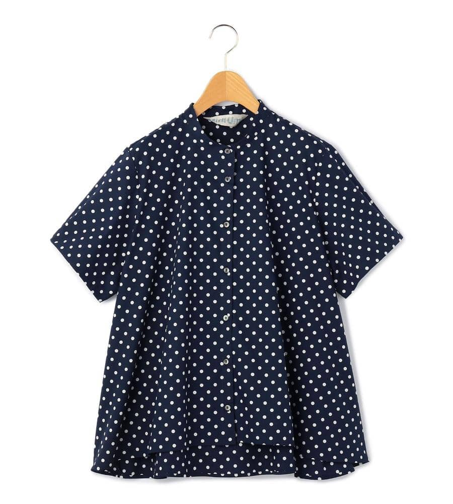 MidiUmi】ハーフスリーブドットシャツ｜MidiUmi｜e-Look+Plus(イー