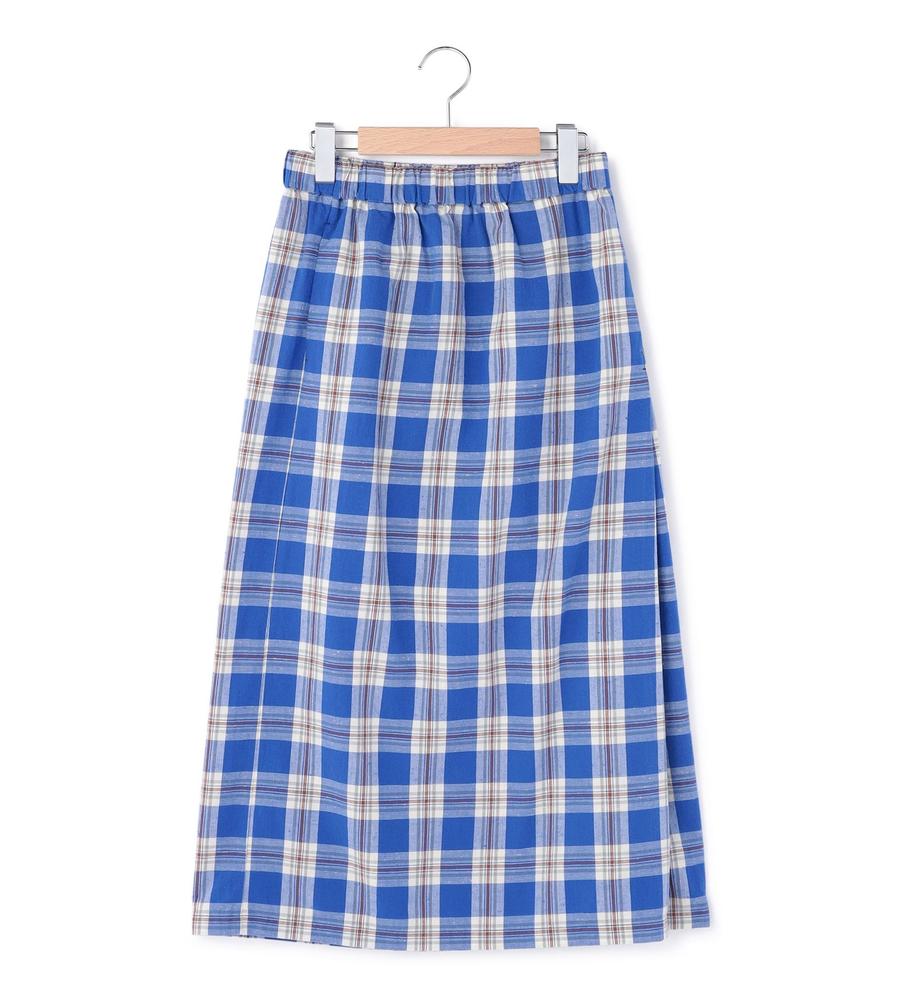 MidiUmi】ラップ風チェックスカート｜スカート｜e-Look+Plus(イー