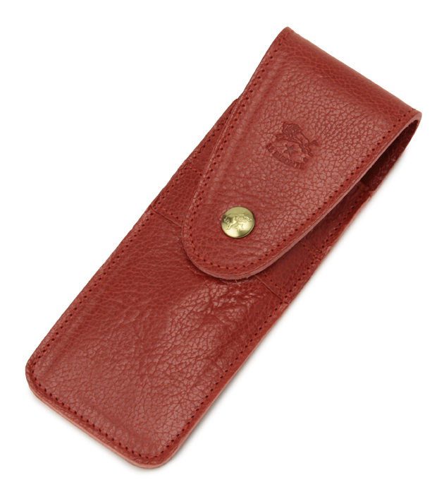 極レア】イルビゾンテ 本革ペンケース 黒 赤 2個セット 極レア