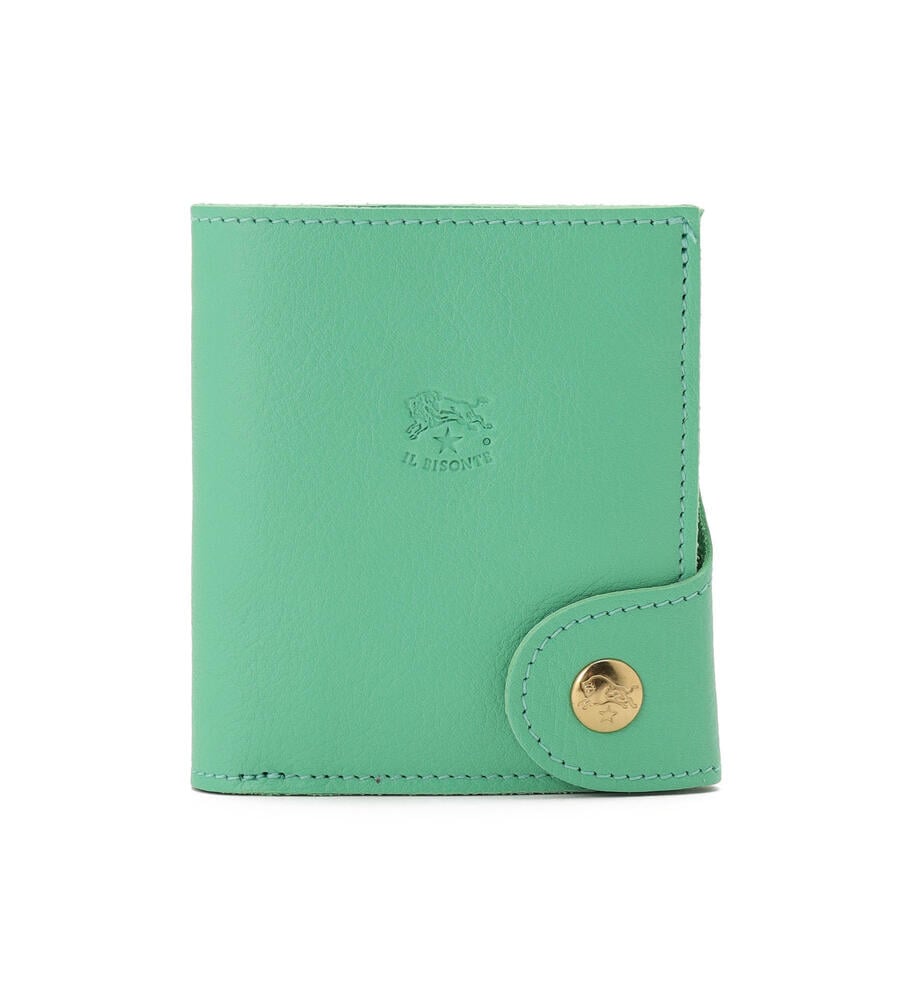 IL BISONTE コンパクトウォレット グリーン☆ IL BISONTE イルビゾンテ 財布 二つ折り SBW007 PO0001 GR378N