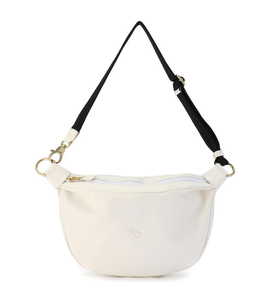 値下げ。IL BISONTE レザー ボディバッグ ホワイト クロスボディバッグ｜ショルダー｜IL BISONTE(イルビゾンテ)｜ルック