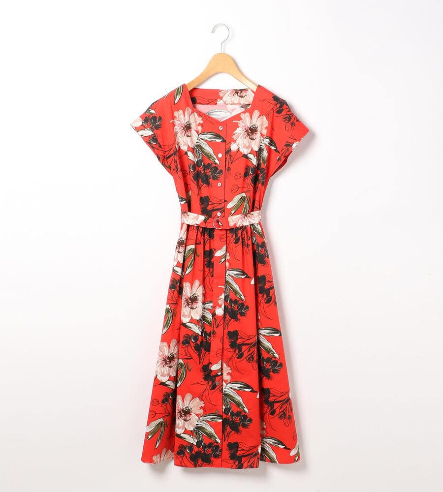 ビンダポプリンフラワーワンピース ドレス Scapa スキャパ ルック公式ファッションブランド通販サイト Look E Shop