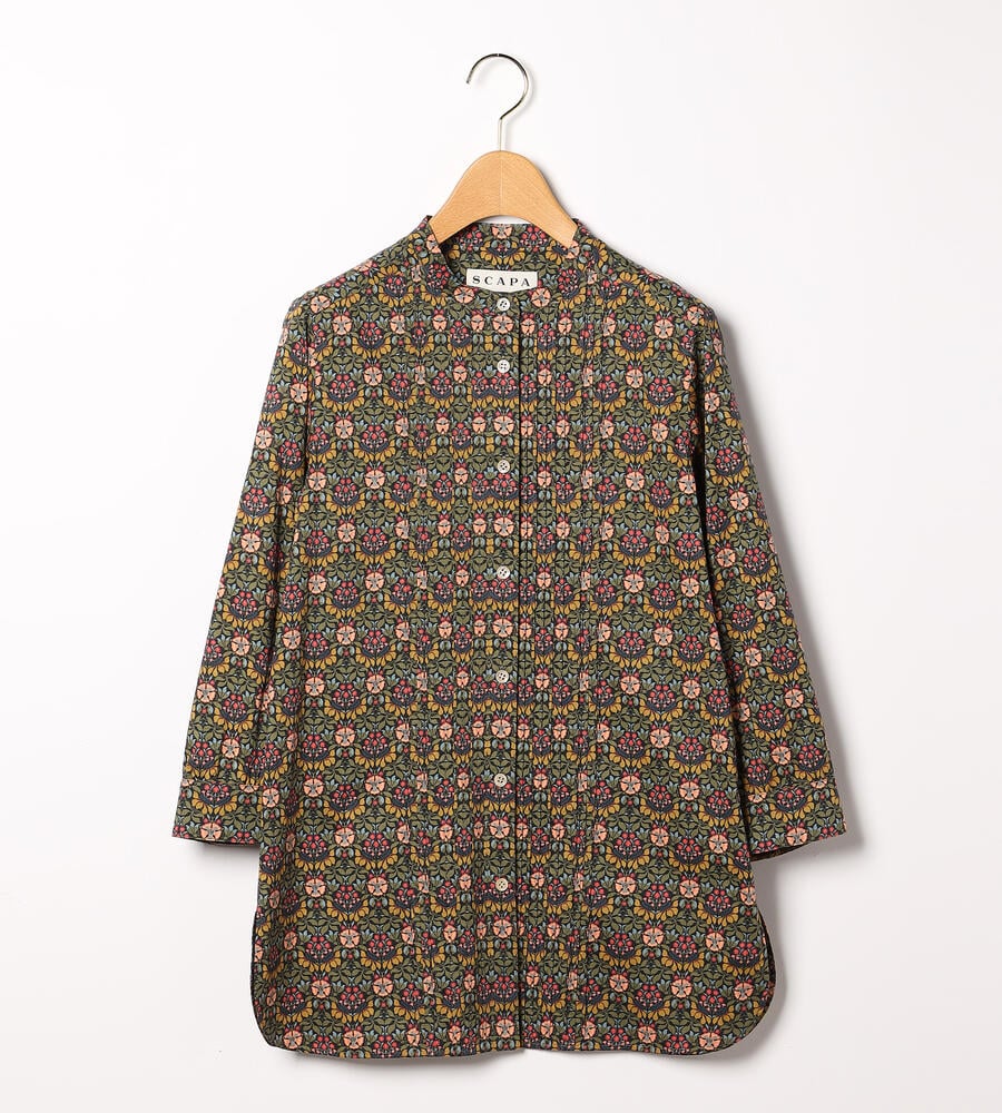 リバティプリントレトロフラワーワンピース 手洗い可 Scapa スキャパ ルック公式ファッションブランド通販サイト Look E Shop