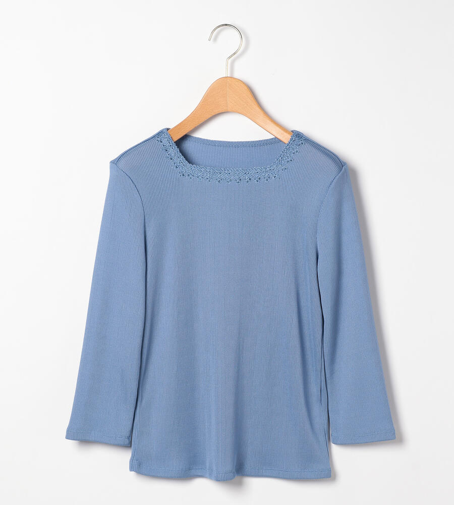 SCAPA / スキャパ トリアセリブスクエアネックカットソー トリアセリブカットソーカーディガン｜カットソー｜SCAPA L