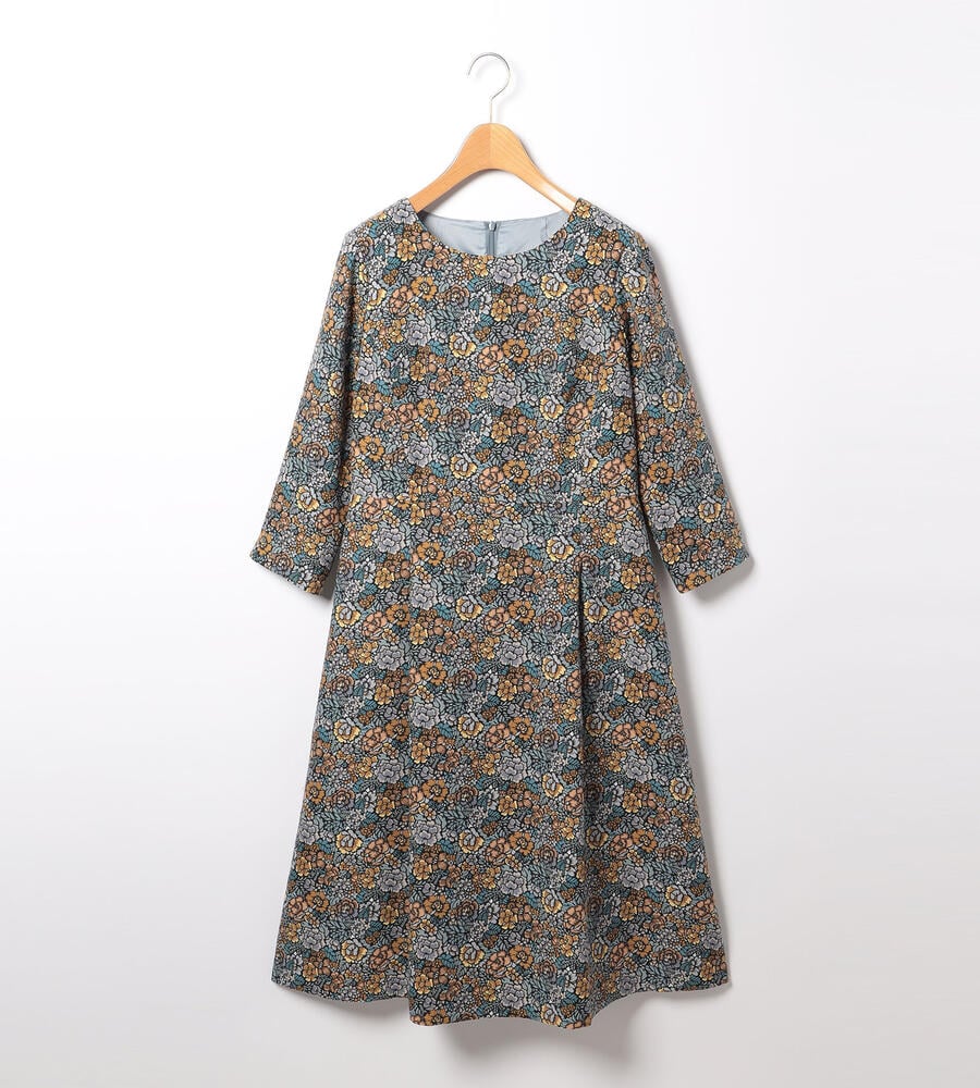 SCAPA　近年　リバティ　フルールワンピース Liberty Printフラワーワンピース｜手洗い可｜SCAPA Lサイズ