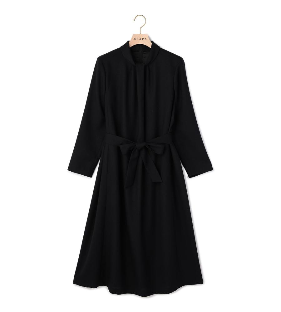 青木裕子さん着用】イージージョーゼットワンピース｜手洗い可｜SCAPA