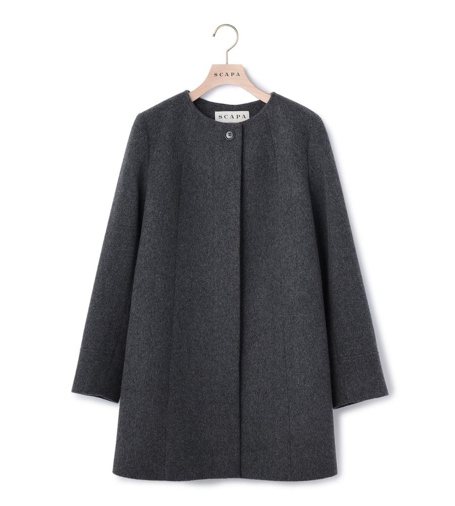 ウールビーバーノーカラーコート｜コート｜SCAPA(スキャパ