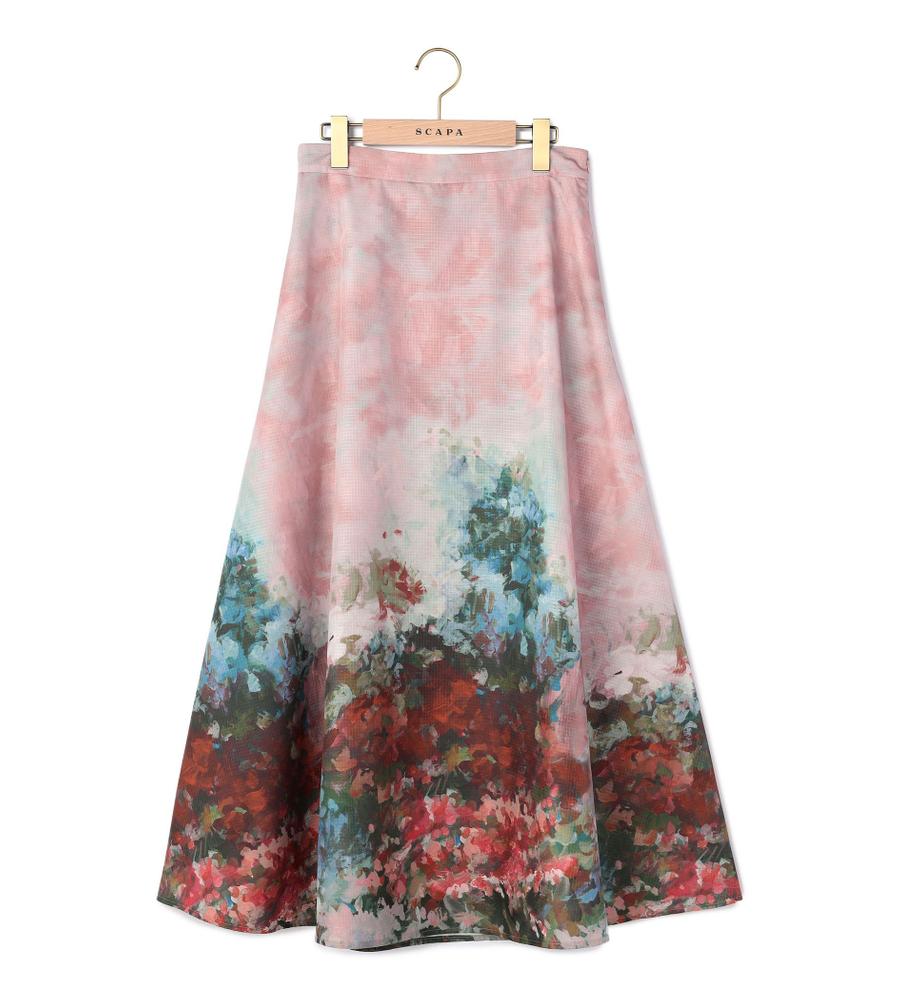 卓矢エンジェル　着物スカート 90s TAKUYA ANGEL Velour Switched Wide Pleats Iridesent