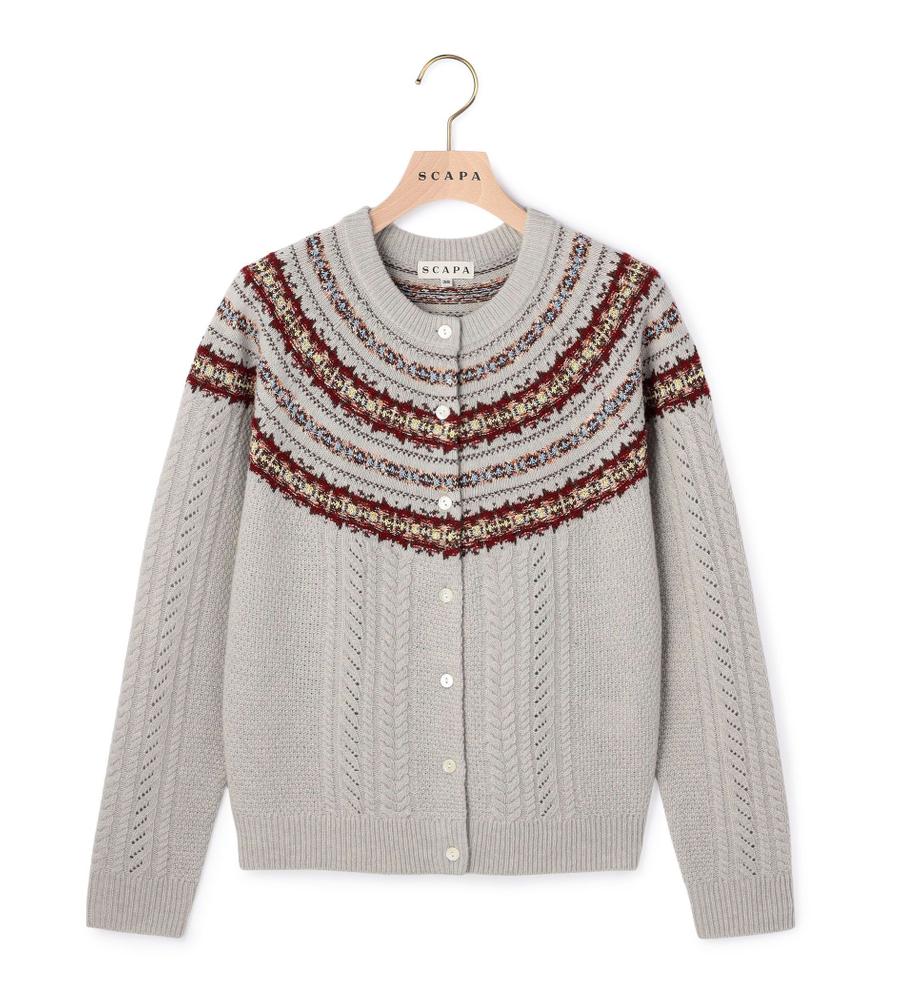 WEB限定】フェアイルケーブルニットカーディガン｜ニット｜SCAPA