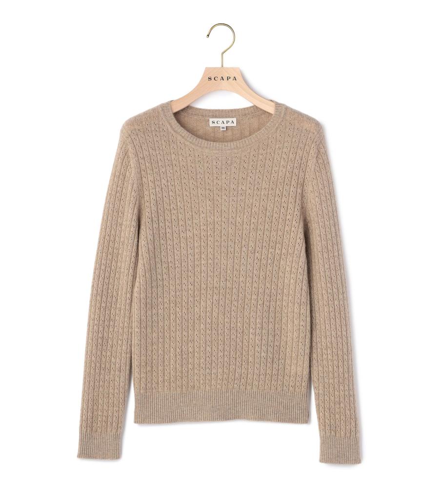 【新品未着用】スキャパSCAPA フード付きグランズニット L42 新品未着用】スキャパSCAPA フード付きグランズニット L42