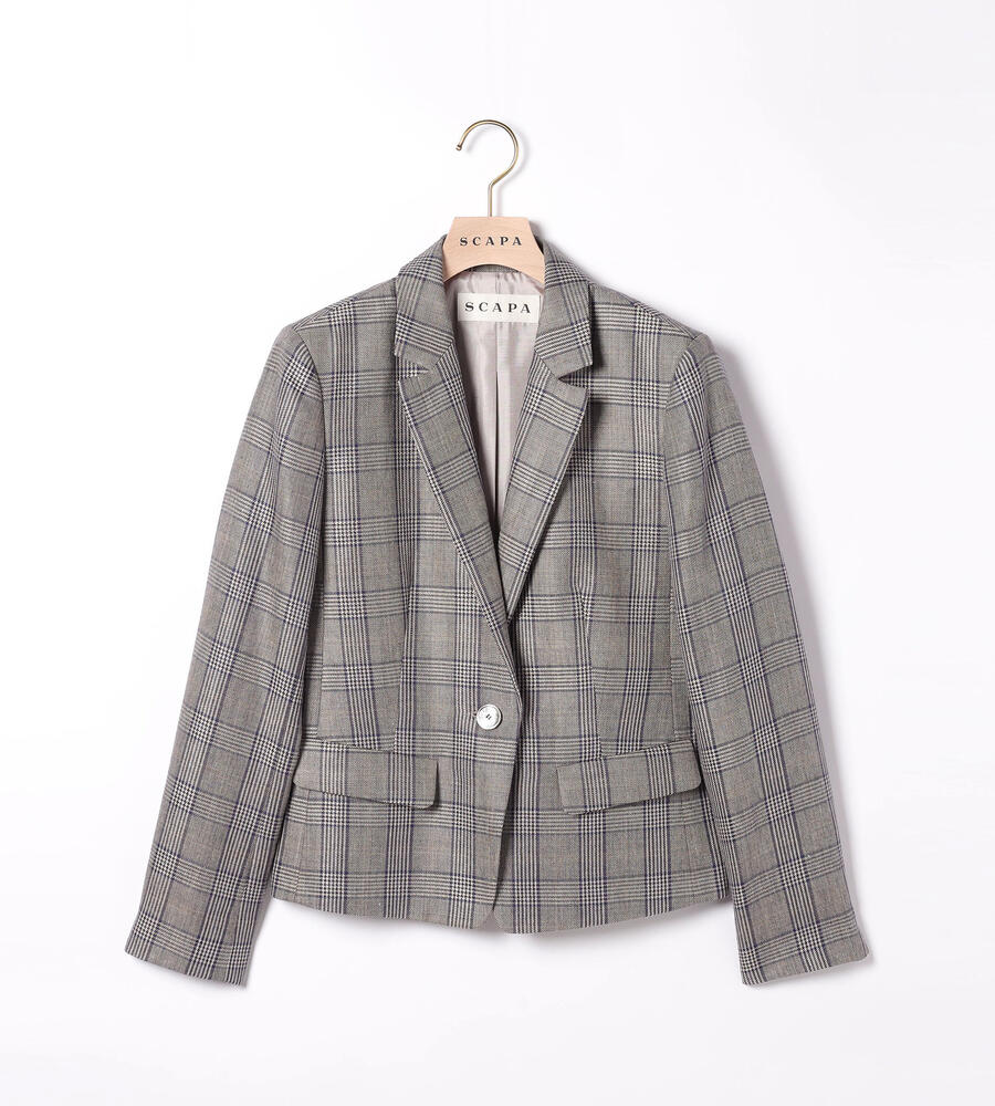 【CORNELIANI】SILKソフトツィード オーバーチェック ジャケット CORNELIANI】SILKソフトツィード オーバーチェック ジャケット