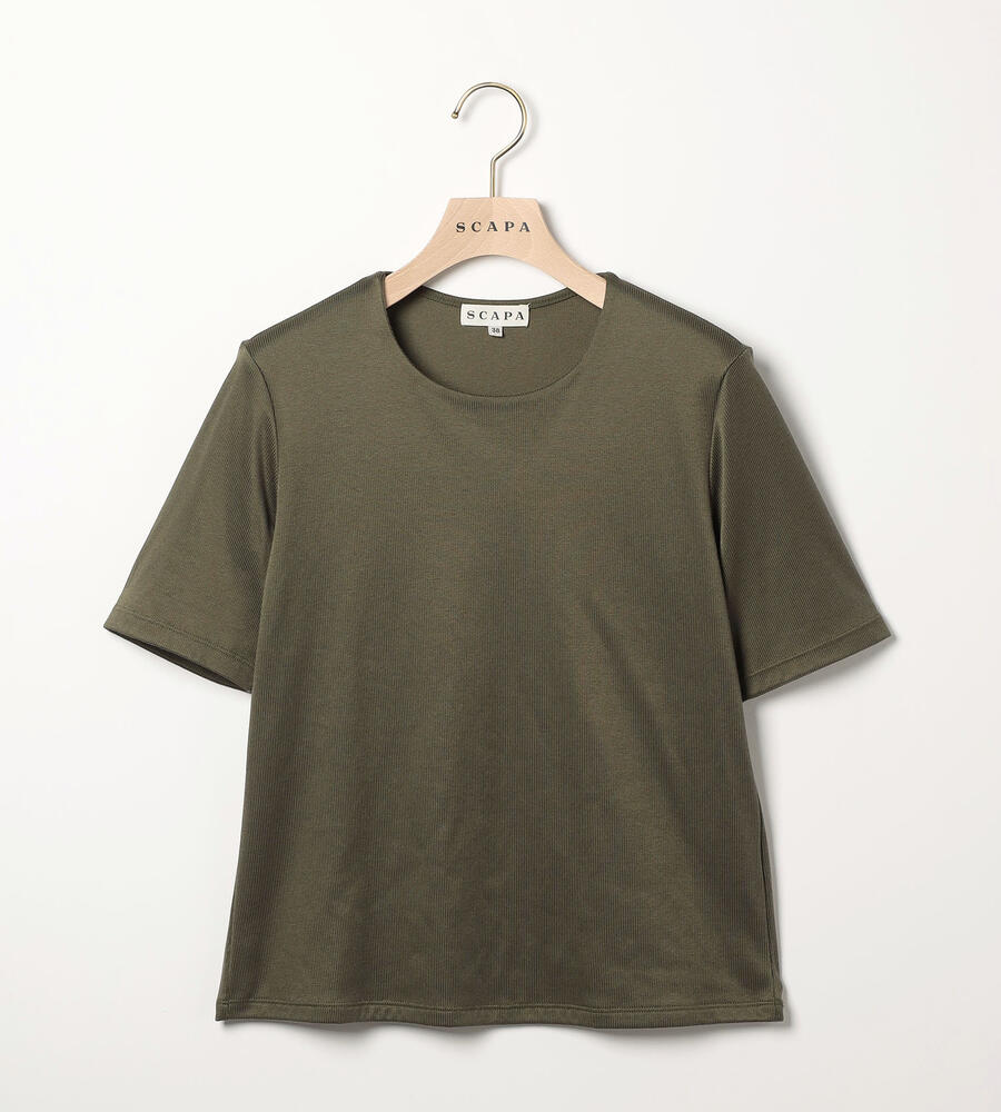 SCAPA / スキャパ リブスムースプルオーバーカットソー リブスムースプルオーバーカットソー｜カットソー｜SCAPA
