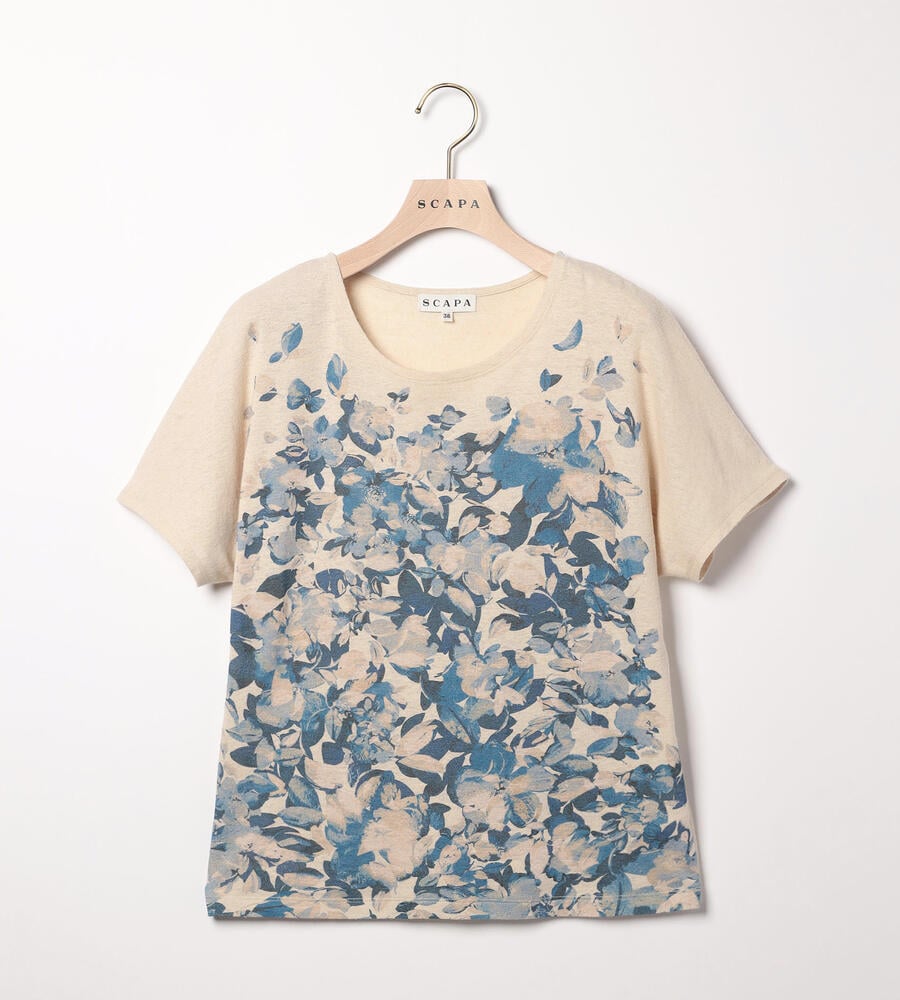 SCAPA / スキャパ リノフラワージャージ半袖カットソー リノフラワージャージ半袖カットソー｜カットソー｜SCAPA