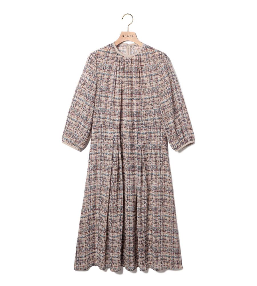 SCAPA ワンピース　L 42 セール】 Liberty Printアイアンワンピース （ドレス）｜SCAPA