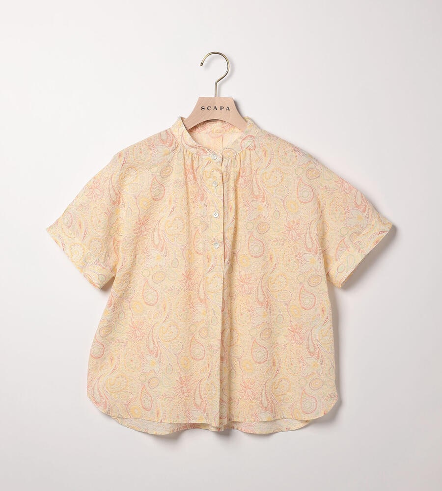 SCAPA / スキャパ Liberty Printウェーブスタンド衿ブラウス Liberty Printウェーブスタンド衿ブラウス｜ブラウス・シャツ