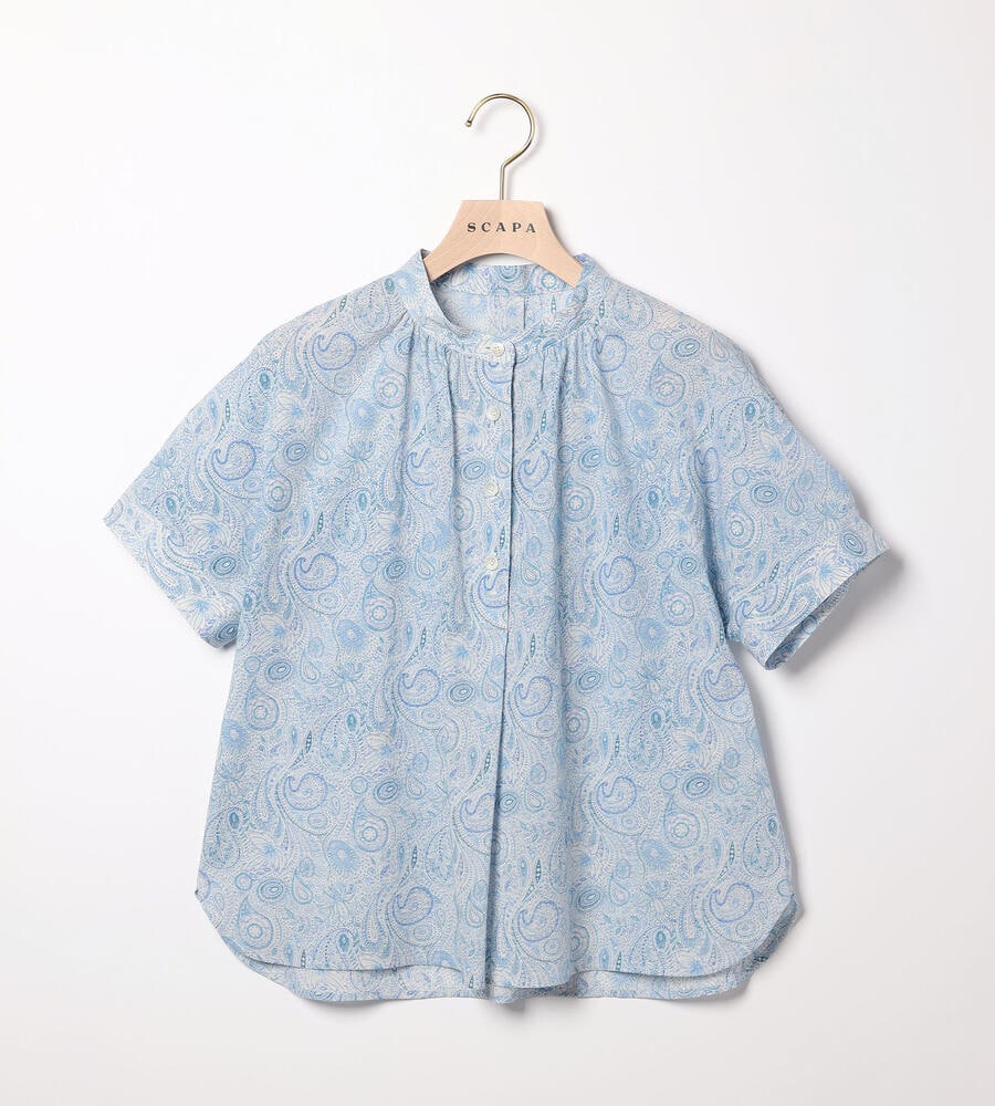 SCAPA / スキャパ Liberty Printウェーブスタンド衿ブラウス Liberty Printウェーブスタンド衿ブラウス｜ブラウス・シャツ