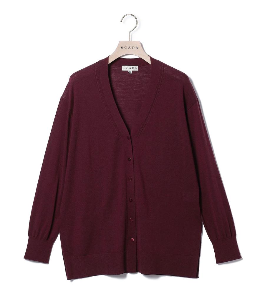 3万　SCAPA♡ スキャパ ロングカーディガン　ブルー　38 カシウールロングカーディガンニット｜ニット｜SCAPA(スキャパ