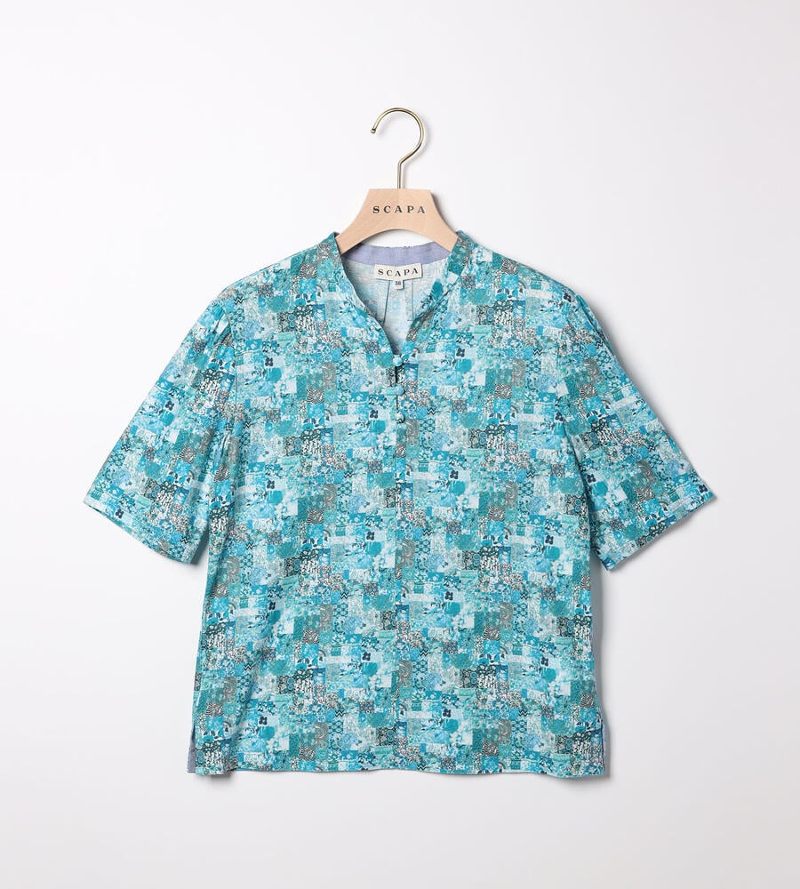 SCAPA スキャパ リバティ柄　半袖カットソー 38 Liberty Printアーカイブ衿付きカットソー｜カットソー｜SCAPA