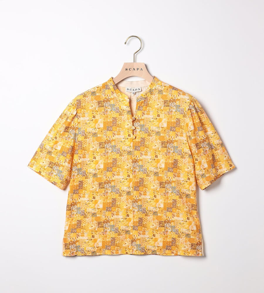 SCAPA / スキャパ Liberty Printアーカイブ衿付きカットソー Liberty Printアーカイブ衿付きカットソー｜カットソー｜SCAPA