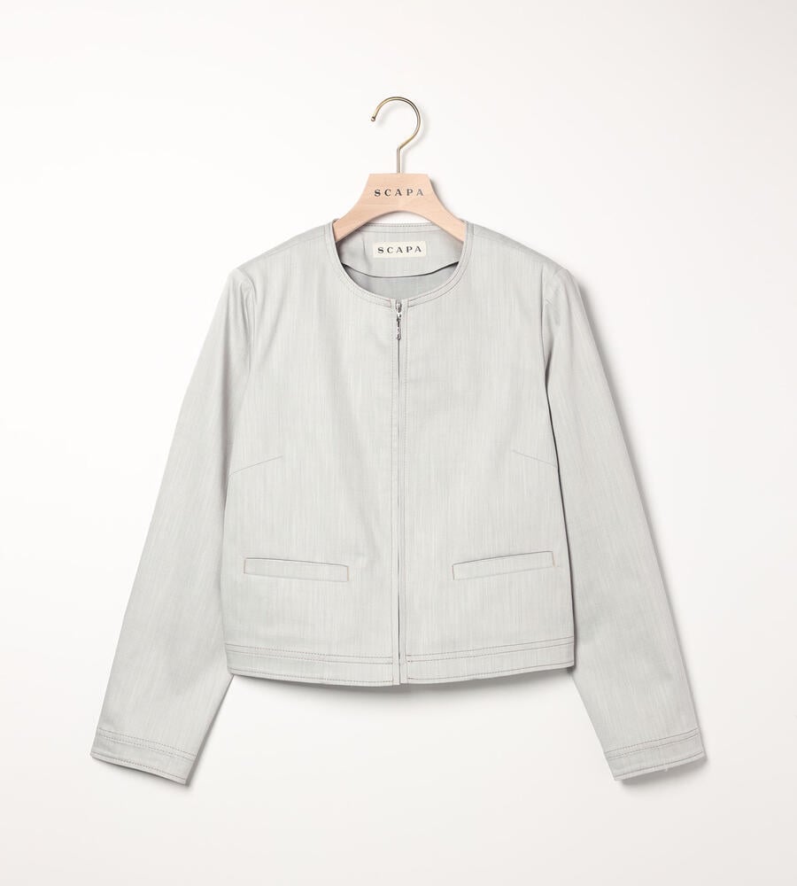 SCAPA（スキャパ）刺繍入りライトジャケット Lサイズ グレー SCAPA（スキャパ）刺繍入りライトジャケット Lサイズ グレー