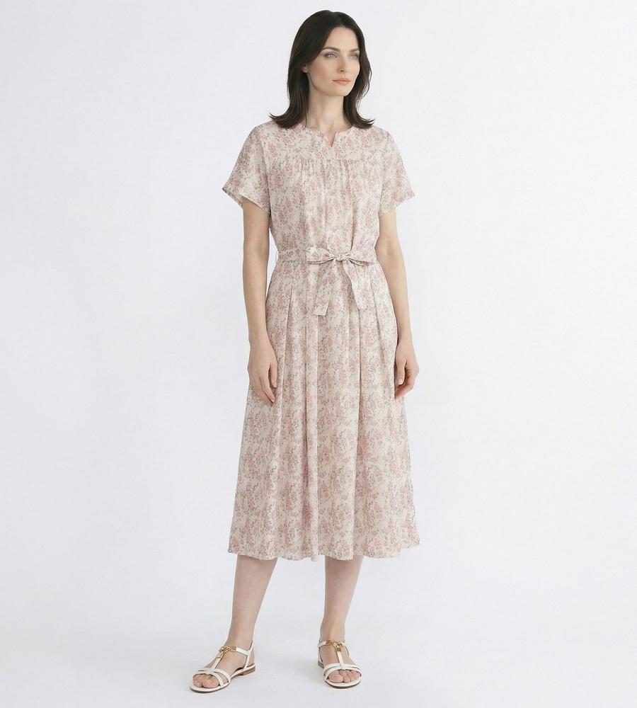 Liberty Print ギルドフラワーワンピース｜手洗い可｜SCAPA(スキャパ
