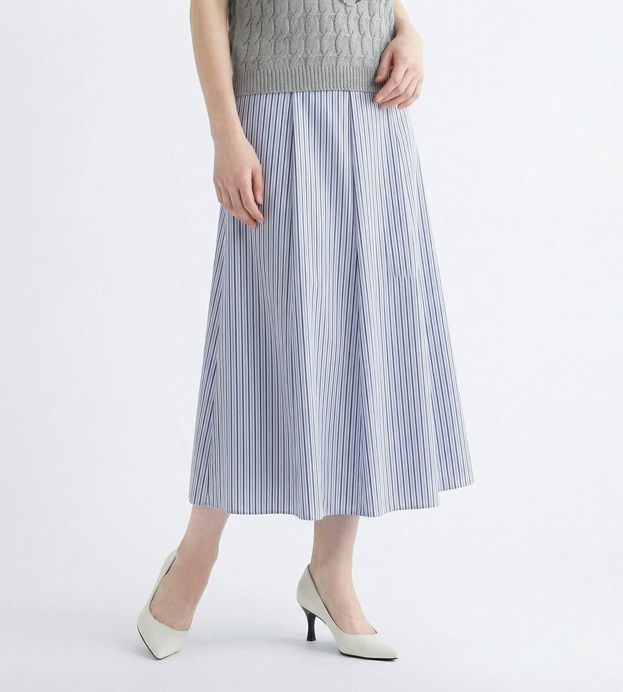 返品交換送料無料対象/先行受注】トリニティストライプスカート＜3月