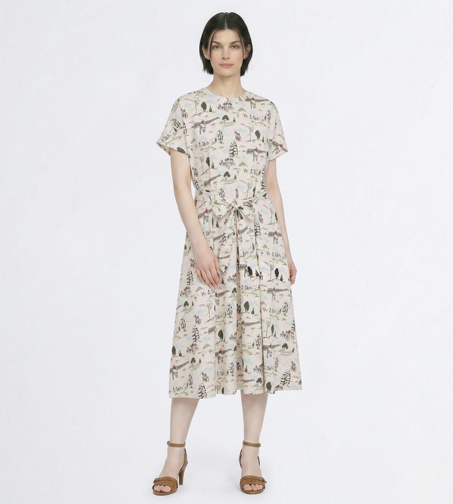 Liberty Printポロチームワンピース｜手洗い可｜SCAPA(スキャパ