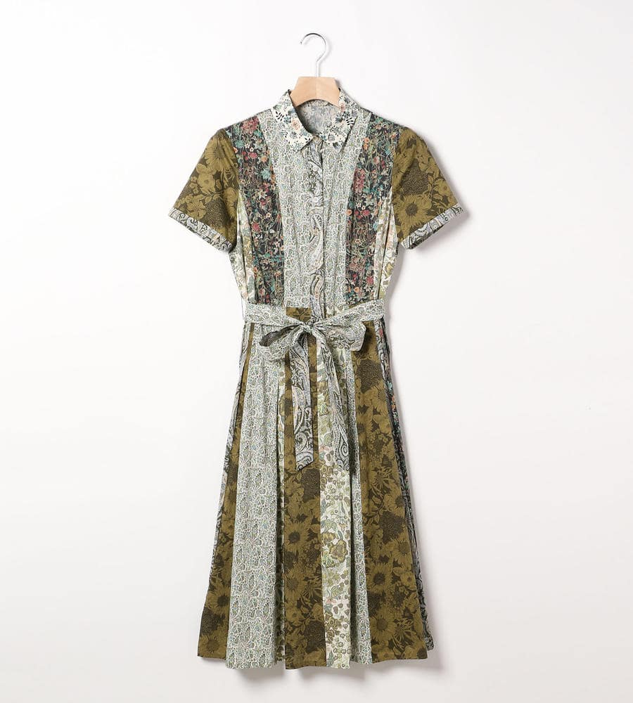 リバティプリントパッチワークワンピース 手洗い可 Scapa Lサイズ スキャパエルサイズ ルック公式ファッションブランド通販サイト Look E Shop