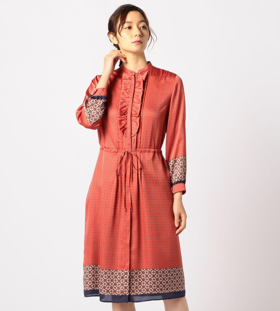 リバティプリントメドウワンピース 手洗い可 Scapa Lサイズ スキャパエルサイズ ルック公式ファッションブランド通販サイト Look E Shop