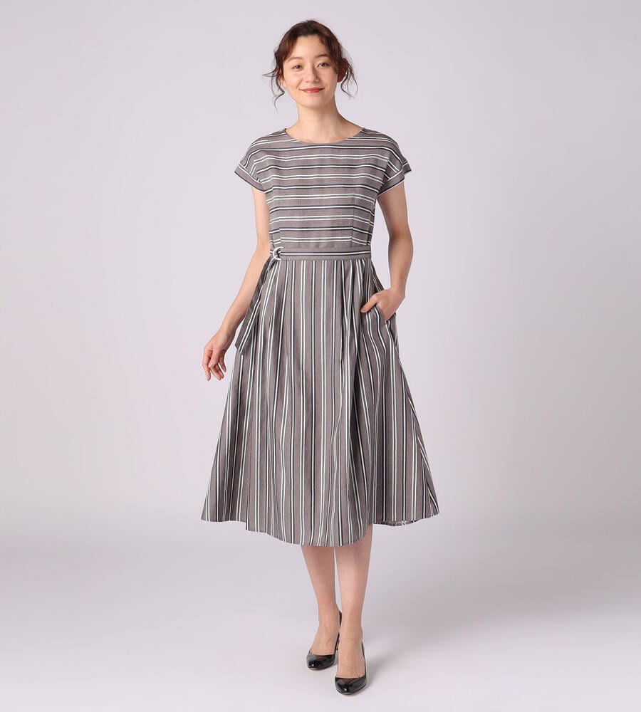 アロータストライプワンピース ドレス Scapa Lサイズ スキャパエルサイズ ルック公式ファッションブランド通販サイト Look E Shop