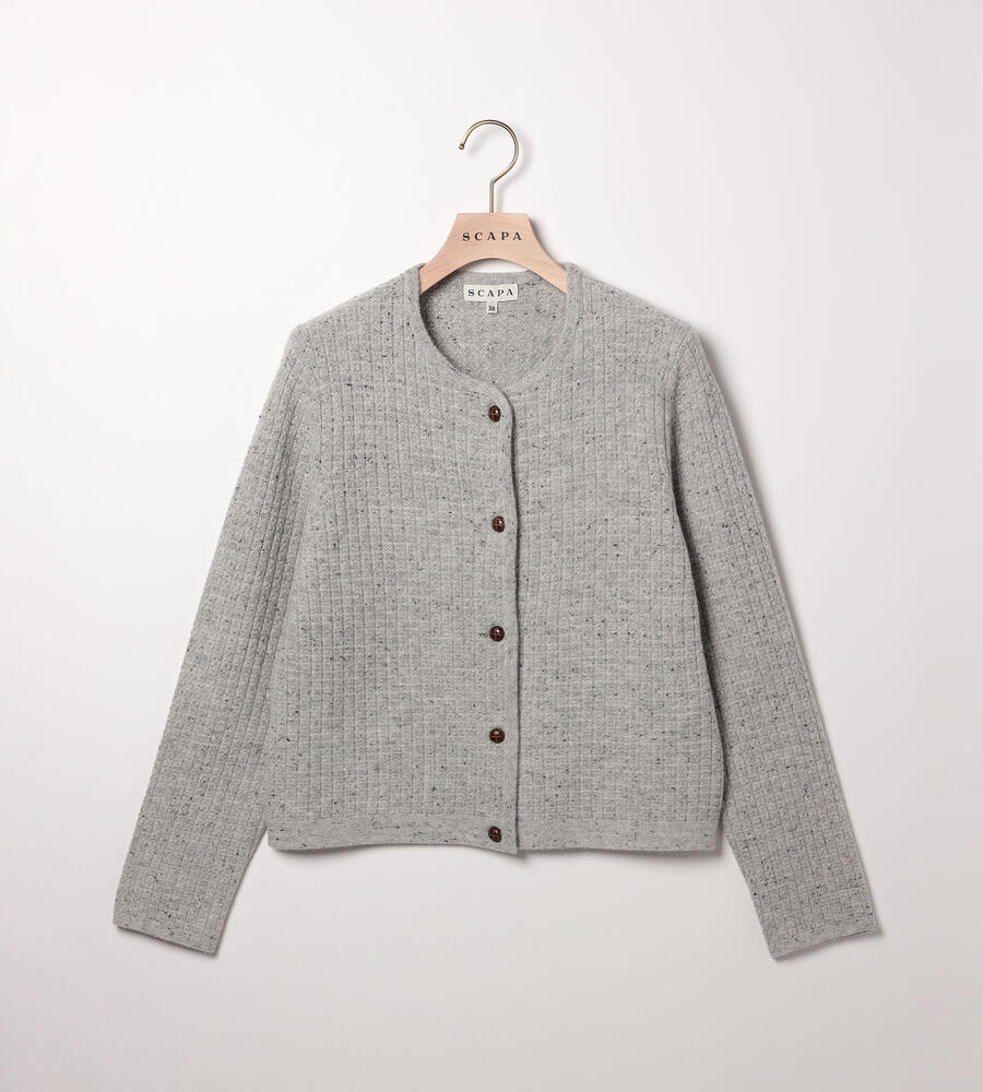 SCAPA カーディガン　グレー　サイズ38 SCAPA カーディガングレーサイズ38